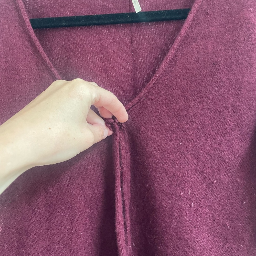 Free People Burgundy Open Cardigan - Picture 5 of 6